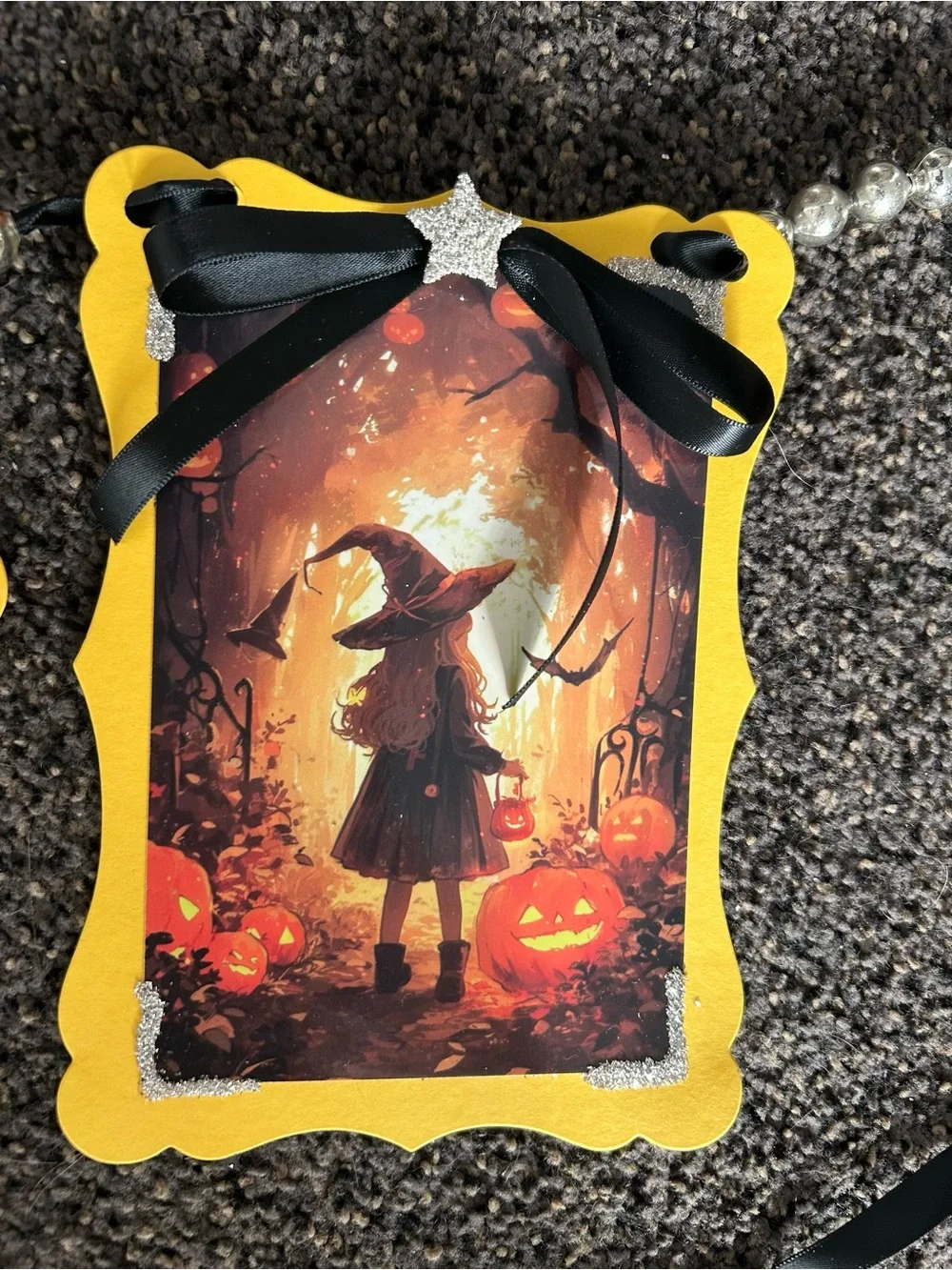 Halloween garland, vintage inspired Holiday postcards